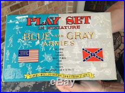 Marx Miniature Play Set Civil War Blue And Gray Armies Must See
