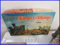 Marx Miniature Play Set Knights And Vikings In Original Box