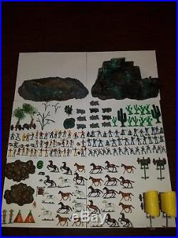 Marx Miniature Playset Custer's Last Stand EXTREMELY RARE MINT war soldiers toys