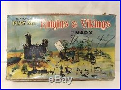 Marx Miniature Playset Knights and Vikings EXTREMELY RARE war soldiers toys