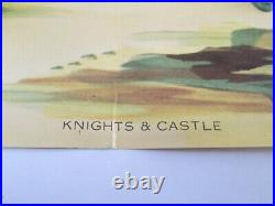 Marx Miniatures Castle and Knights Playset, Box, Mat, Instructions, Nothing broken