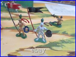 Marx Miniatures Castle and Knights Playset/Box/Play Mat/instructions, excellent