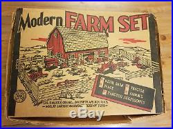 Marx Modern Farm Play Set Boxed Playset with Accessories, Animals