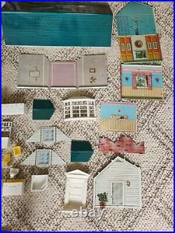 Marx Modern Tin Metal Doll House with Furniture