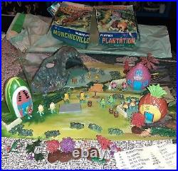 Marx Munchieville Plantation Playset Fruit Trolls Village withBox & Mat 1968 RARE