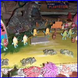 Marx Munchieville Plantation Playset Fruit Trolls Village withBox & Mat 1968 RARE