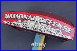 Marx National Defense Machine Gun Target Practice tin litho