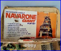 Marx Navarone Giant Playset in Box with Vehicles and Furniture 1970's