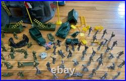 Marx Navarone Military Playset Army Men Vehicles Tanks Half Tracks Landing Craft