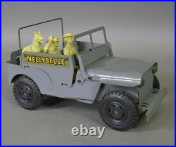 Marx NellyBelle Willys Jeep (car Truck) with Pat, Dale and Bullet