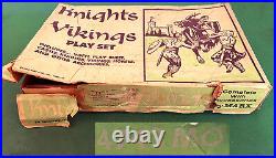 Marx ORIGINAL 4743MO Knights and Vikings Play Set 1972 contents ex, box fair