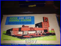 Marx Old Toy Store Stock Super Car City Tin Litho Service Station #3492 Mib