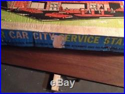 Marx Old Toy Store Stock Super Car City Tin Litho Service Station #3492 Mib