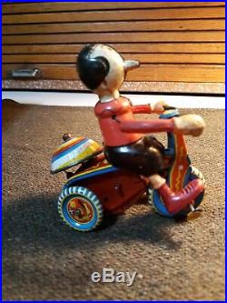 Marx Olive Oyl Mechanical Tricycle 1950s