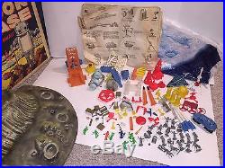 Marx Operation Moon Base 4654 1960's Space Toy Play Set Lots Of Parts