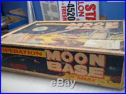Marx Operation Moon Base Playset Original Box & Bags Complete