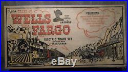 Marx Orig. Tales of Wells Fargo playset with train, 2 buildings LG set #54762 VG