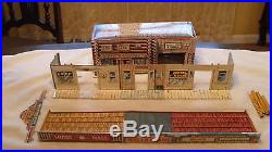 Marx Orig. Tales of Wells Fargo playset with train, 2 buildings LG set #54762 VG