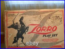 Marx Orig. Zorro playset #3754 series 1000 with Cave. Very Good