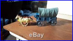 Marx Original 1959 BLUE Wagon withBlue Top Wagon Train Ringo Gunsmoke Western