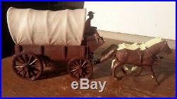 Marx Original BROWN WAGON withConestoga top FORT APACHE CUSTER Western PLAYSET