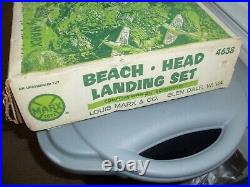 Marx Original Beach Head Landing Set #4638 With Box 1963