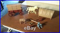 Marx Original Supply & Conestoga Wagon GIANT Fort Apache Western playset