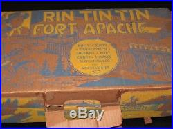 Marx Play Set Rin Tin Tin Fort Apache 94 Pieces In Good Box