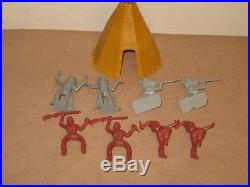 Marx Play Set Rin Tin Tin Fort Apache 94 Pieces In Good Box