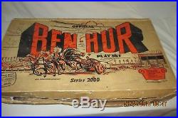 Marx Playset 54mm Ben-Hur 4 Chariot Set #4702 1959 With Original Box