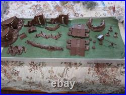 Marx Playset Battle Ground Accessories Lot Clean