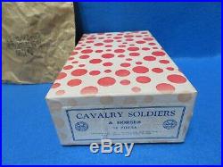 Marx Polka-Dot box set 60mm Cavalry soldiers & Horses 18 pieces -1950's