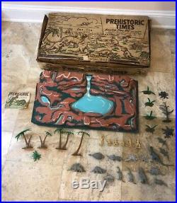 Marx Prehistoric Times Play Set Dinosaurs Series 1000 No 3390 With Box Used 1957