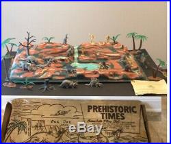 Marx Prehistoric Times Play Set Dinosaurs Series 1000 No 3390 With Box Used 1957