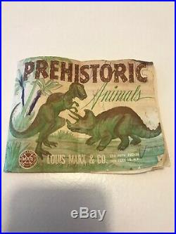 Marx Prehistoric Times Play Set Dinosaurs Series 1000 No 3390 With Box Used 1957