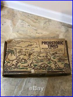 Marx Prehistoric Times Play Set Dinosaurs Series 1000 No 3390 With Box Used 1957