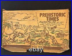 Marx Prehistoric Times Playset Dinosaurs Series 1000 Vintage 3390