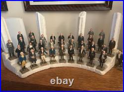 Marx Presidents Vintage 1960's Set of 35 Figures withOriginal Stand