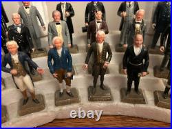 Marx Presidents Vintage 1960's Set of 35 Figures withOriginal Stand