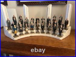 Marx Presidents Vintage 1960's Set of 35 Figures withOriginal Stand
