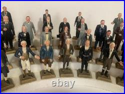 Marx Presidents Vintage 1960's Set of 35 Presidential Figures withOriginal Stand