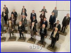 Marx Presidents Vintage 1960's Set of 35 Presidential Figures withOriginal Stand