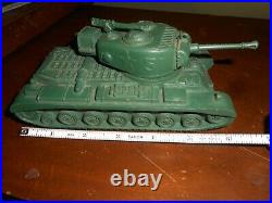 Marx RARE American Army Battleground Desert Fox Large Dark Green #51 Tank