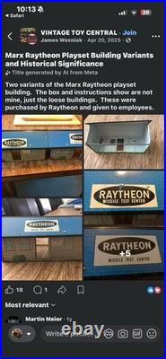 Marx Raytheon Missle Test Center Us Satelite Headquarters Tin Litho Ultra Rare