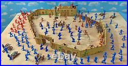 Marx Recast Alamo Playset 54mm Plastic Toy Soldiers with Marx litho Alamo fort