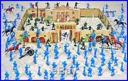 Marx Recast Alamo Playset 54mm Plastic Toy Soldiers with Marx litho Alamo fort