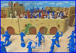 Marx Recast Alamo Playset 54mm Plastic Toy Soldiers with Marx litho Alamo fort