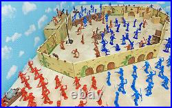 Marx Recast Alamo Playset 54mm Plastic Toy Soldiers with Marx litho Alamo fort