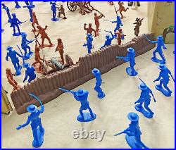 Marx Recast Alamo Playset 54mm Plastic Toy Soldiers with Marx litho Alamo fort