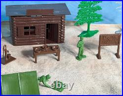 Marx Recast Boy's Camp Playset 54mm Plastic Soldiers elements made in 1996